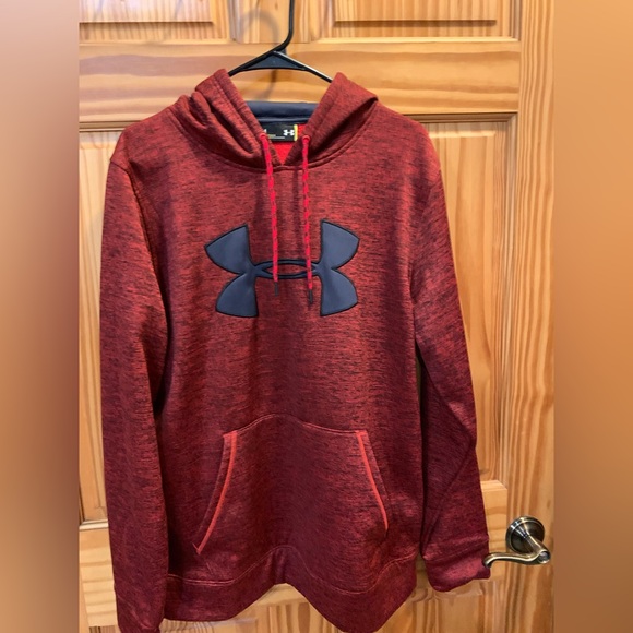 Under Armour Other - Under Armour Men's Maroon Hoodie with Black Logo